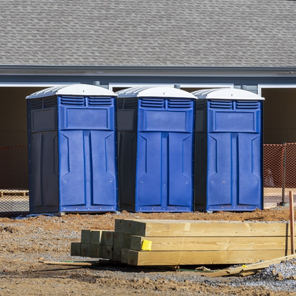 how often are the porta potties cleaned and serviced during a rental period in Kingston Tennessee